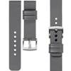 moVear Prestige S1 23mm Leather strap for watch | Gray [buckle to choose from]