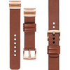 moVear Prestige S1 Leather strap for Garmin QuickFit 20mm (Fenix / Instinct - 43/42/40mm) Brown [sizes XS-XXL and buckle to choose from]