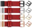 moVear Prestige S1 Leather strap for Garmin QuickFit 20mm (Fenix / Instinct - 43/42/40mm) Scarlet red [sizes XS-XXL and buckle to choose from]