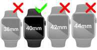 moVear flexible mSHIELD 3D PRO for Apple Watch 6/5/4/SE (40mm) (1.57"). Armored hybrid glass.