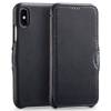 moVear flipSide C Leather case for Apple iPhone Xs / X (5.8") | Nappa leather (Black)