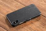 moVear flipSide C Leather case for Apple iPhone Xs / X (5.8") | Nappa leather (Black)