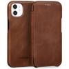 moVear flipSide S Leather slim case for Apple iPhone 12 Mini (5.4") | Smooth leather (Dark brown)