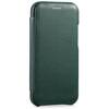 moVear flipSide S Leather slim case for Apple iPhone 12 Pro / 12 (6.1") | Nappa leather (Bottle green)