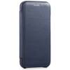 moVear flipSide S Leather slim case for Apple iPhone 12 Pro / 12 (6.1") | Nappa leather (Navy blue)