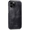 moVear flipSide S Leather slim case for Apple iPhone 12 Pro / 12 (6.1") | Vintage Leather (Black)