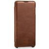 moVear flipSide S Leather slim case for Samsung Galaxy S10+ (Plus) (6.4") | Smooth leather (Dark brown)