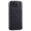 moVear pocketCase C+ Slide in leather Bag Pouch for Apple iPhone 13 Mini / 12 Mini / SE 2020 / 8 / 7 / 6 | Vintage leather (Black)