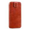 moVear pocketCase C+ Slide in leather Bag Pouch for Apple iPhone 13 Mini / 12 Mini / SE 2020 / 8 / 7 / 6 | Vintage leather (Brown)