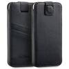 moVear pocketCase C+ Slide in leather Bag Pouch for Apple iPhone 16/15/14/13, 12/11 Pro, Xs/X | Nappa leather (Black)