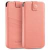 moVear pocketCase C+ Slide in leather Bag Pouch for Apple iPhone 16/15/14, 13/12/11 Pro, Xs/X | Nappa leather (Pink)