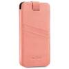 moVear pocketCase C+ Slide in leather Bag Pouch for Apple iPhone 16/15/14, 13/12/11 Pro, Xs/X | Nappa leather (Pink)