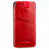 moVear pocketCase C+ Slide in leather Bag Pouch for Apple iPhone 16/15/14/13, 12/11 Pro, Xs/X | Vintage leather (Red)