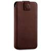 moVear pocketCase C+ Slide in leather Bag Pouch for Apple iPhone 16/15/14 Plus, 13/12/11 Pro MAX, Xs MAX / 11 / XR / 8/7/6 Plus | Nappa leather (Dark brown)