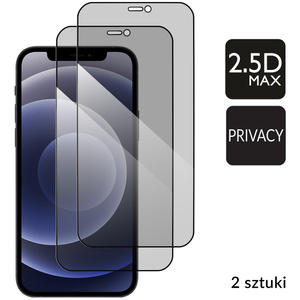 2 Stk. | moVear GLASS mSHIELD 2.5D MAX privacy für Apple iPhone 12 Pro / 12 (6.1") | (Privatisierung, Handyhülle freundlich)