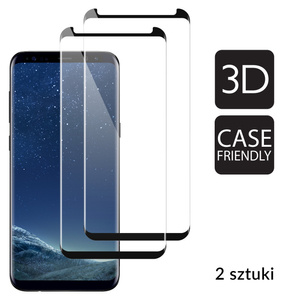 2 Stk. | moVear GLASS mSHIELD 3D cf für Samsung Galaxy S8 (5.8") (Handyhülle freundlich)