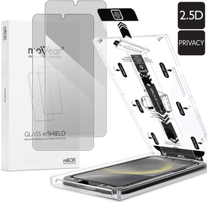 2 Stk. | moVear mBOX GLASS mSHIELD 2.5D privacy für Samsung Galaxy S24 (6.2") (Anti-Spionage, mit Applikator)