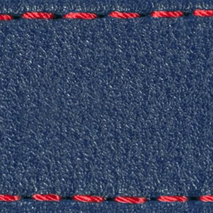 Gurt C1 22mm | Navy blau / Rot Thread | Lederteile ohne Schnalle