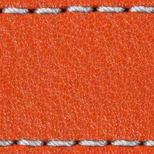 Gurt C1 24mm | Orange / Silber Thread | Lederteile ohne Schnalle