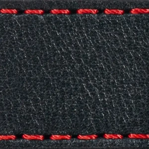 Gurt C1 24mm | Schwarz / Rot Thread | Lederteile ohne Schnalle