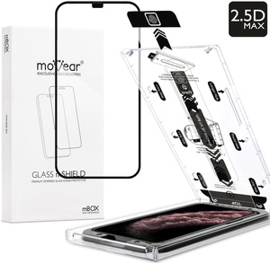 moVear mBOX GLASS mSHIELD 2.5D MAX für Apple iPhone 11 Pro Max / Xs Max (6.5") (einfache Installation)