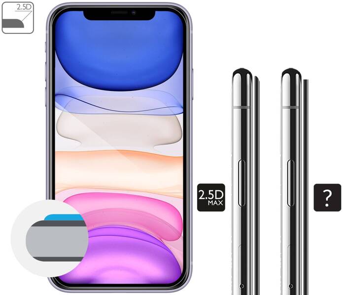 2 Stk. | moVear GLASS mSHIELD 2.5D MAX für Apple iPhone 11 / Xr (6.1") (Handyhülle freundlich)