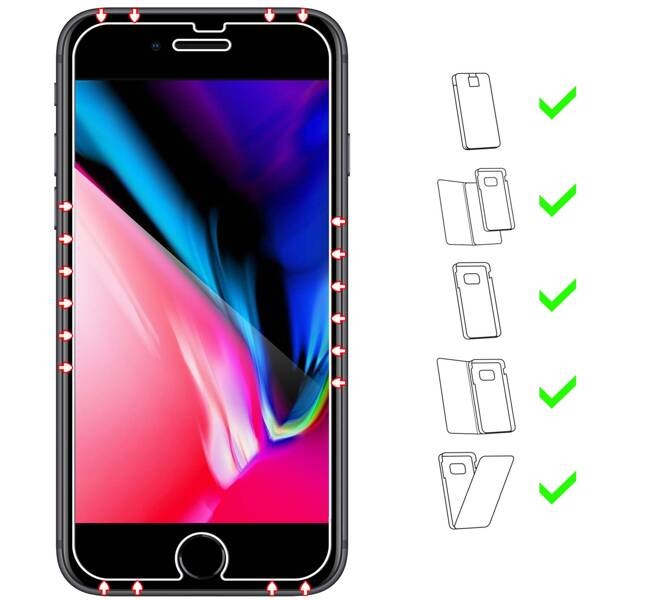 2 Stk. | moVear GLASS mSHIELD 2.5D für Apple iPhone 6 Plus / 6s Plus (5.5") (Handyhülle freundlich)