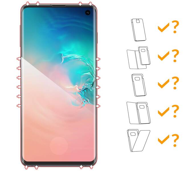 2 Stk. | moVear GLASS mSHIELD 3D für Samsung Galaxy S10 (6.1") (Vollbildschutz)