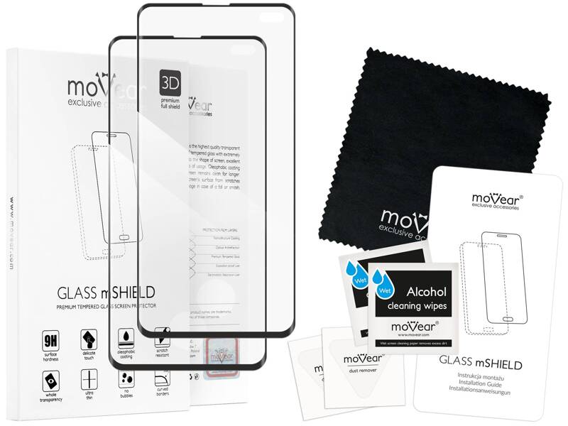 2 Stk. | moVear GLASS mSHIELD 3D für Samsung Galaxy S10+ (Plus) (6.4") (Vollbildschutz)