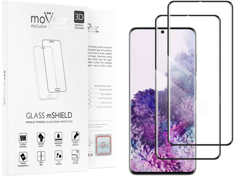 2 Stk. | moVear GLASS mSHIELD 3D für Samsung Galaxy S20 (6.2") (Vollbildschutz)