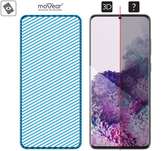 2 Stk. | moVear GLASS mSHIELD 3D für Samsung Galaxy S20 (6.2") (Vollbildschutz)