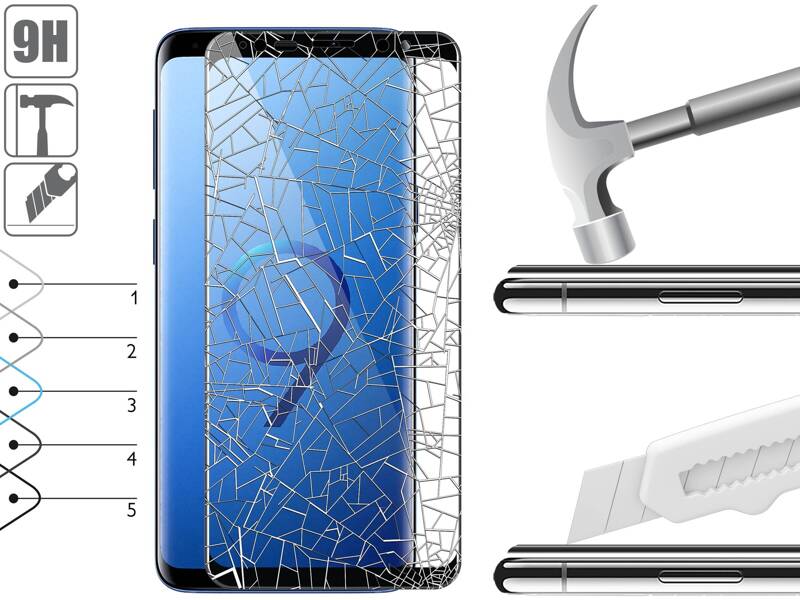 2 Stk. | moVear GLASS mSHIELD 3D für Samsung Galaxy S9 (5.8") (Vollbildschutz)