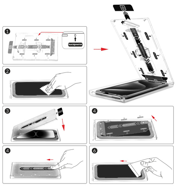 2 Stk. | moVear mBOX GLASS mSHIELD 2.5D privacy für Samsung Galaxy S24 (6.2") (Anti-Spionage, mit Applikator)