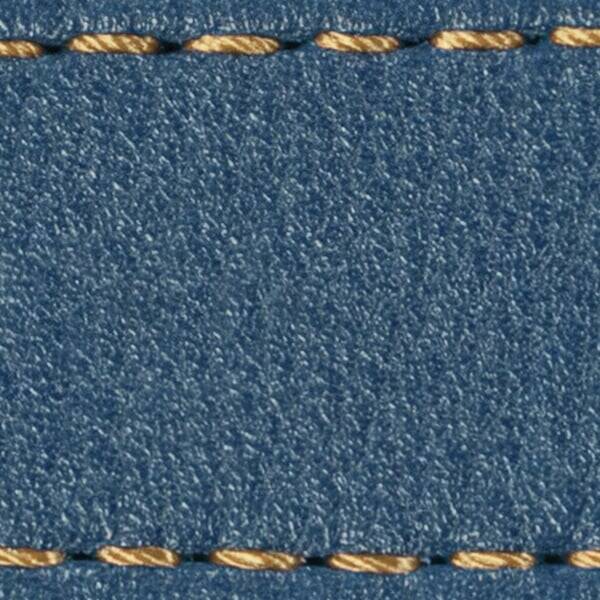 Gurt C1 18mm | Blaue Jeans / Gold Thread | Lederteile ohne Schnalle