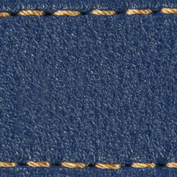 Gurt C1 18mm | Navy blau / Gold Thread | Lederteile ohne Schnalle