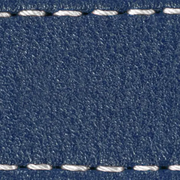 Gurt C1 20mm | Navy blau / Weiß Thread | Lederteile ohne Schnalle