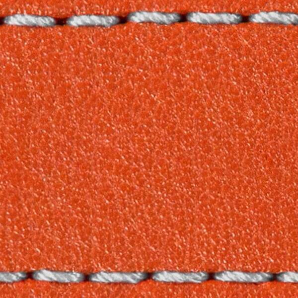 Gurt C1 20mm | Orange / Silber Thread | Lederteile ohne Schnalle