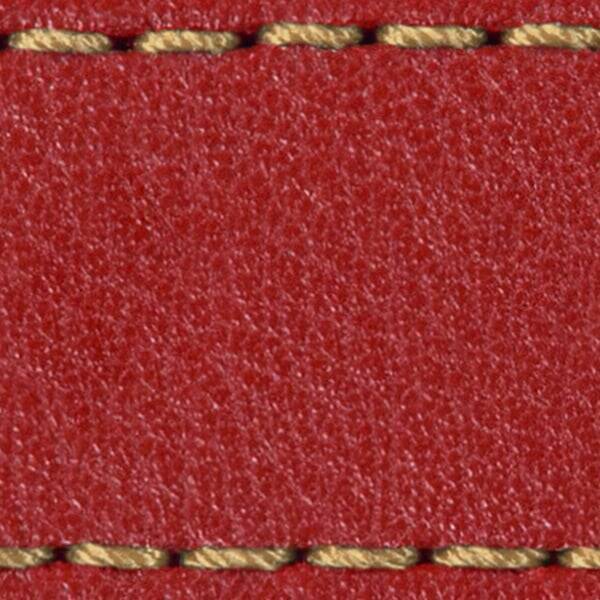 Gurt C1 20mm | Rot / Gold Thread | Lederteile ohne Schnalle