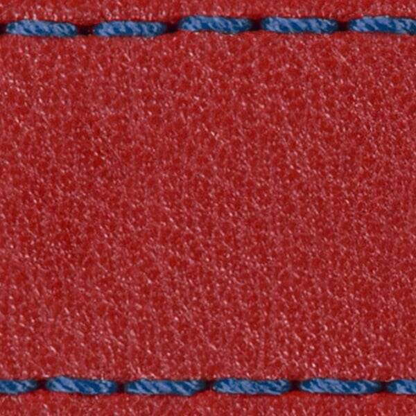 Gurt C1 20mm | Rot / Navy blau Thread | Lederteile ohne Schnalle