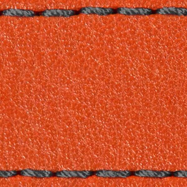 Gurt C1 22mm | Orange / Graphit Thread | Lederteile ohne Schnalle