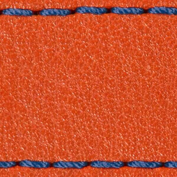 Gurt C1 22mm | Orange / Navy blau Thread | Lederteile ohne Schnalle