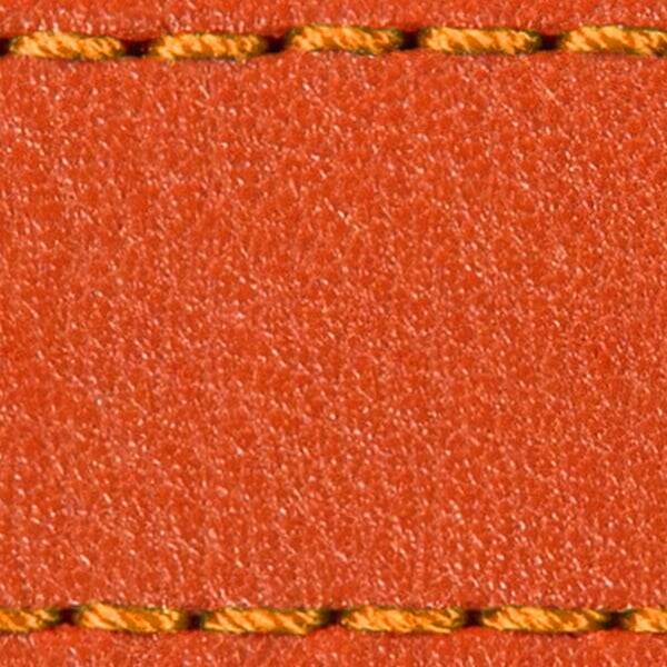 Gurt C1 22mm | Orange / Orange Thread | Lederteile ohne Schnalle