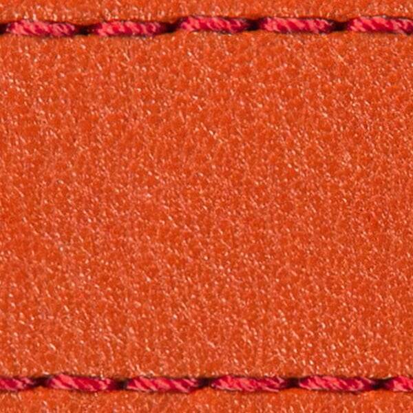 Gurt C1 22mm | Orange / Rot Thread | Lederteile ohne Schnalle