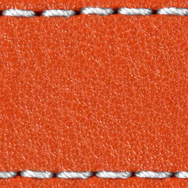 Gurt C1 22mm | Orange / Weiß Thread | Lederteile ohne Schnalle