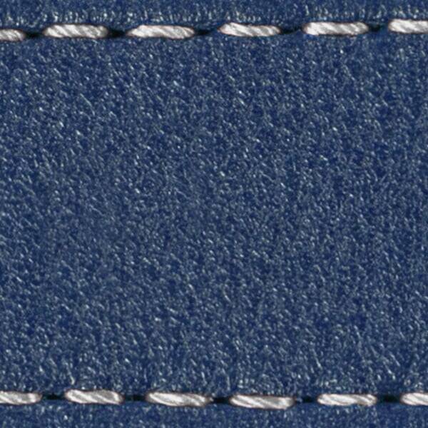 Gurt C1 26mm | Navy blau / Silber Thread | Lederteile ohne Schnalle