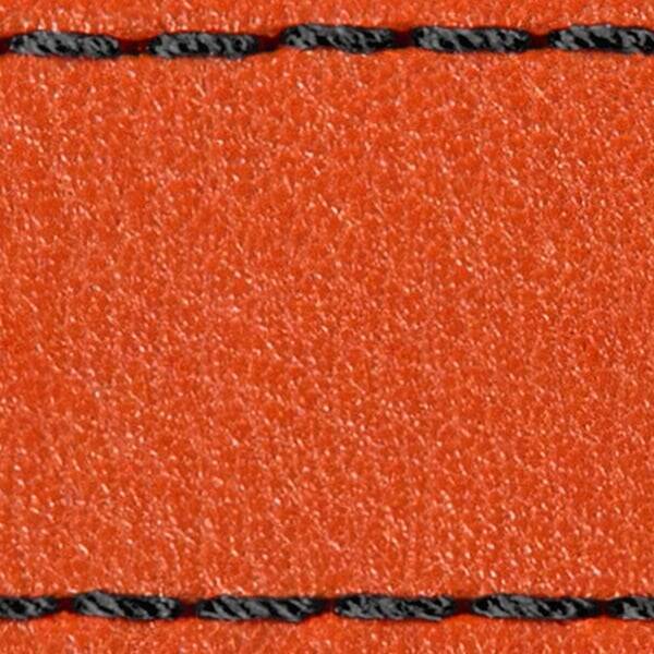 Gurt C1 26mm | Orange / Schwarz Thread | Lederteile ohne Schnalle