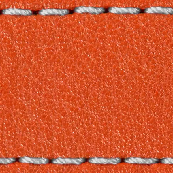 Gurt C1 26mm | Orange / Silber Thread | Lederteile ohne Schnalle