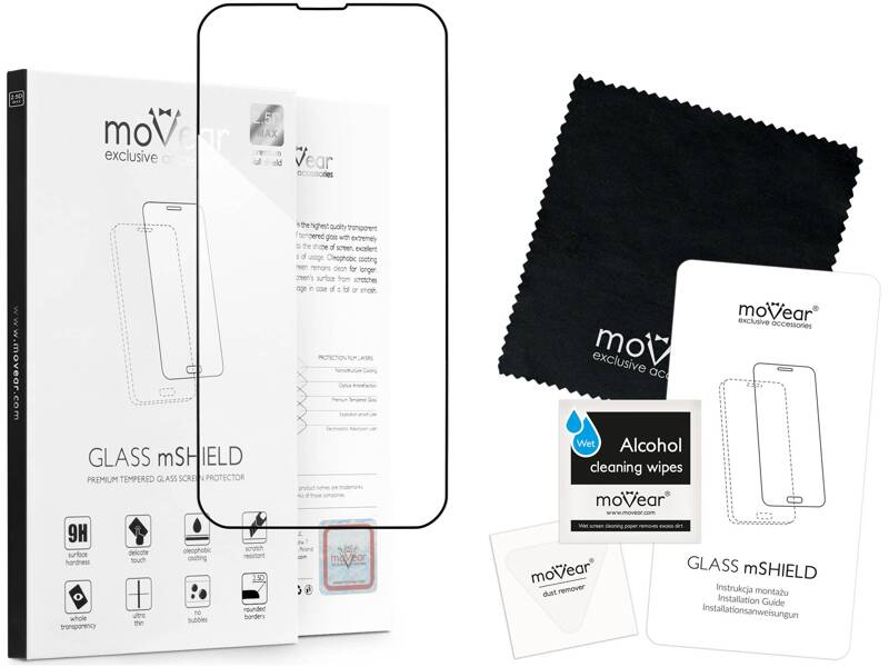 moVear GLASS mSHIELD 2.5D MAX für Apple iPhone 13 Mini (5.4") (Handyhülle freundlich)