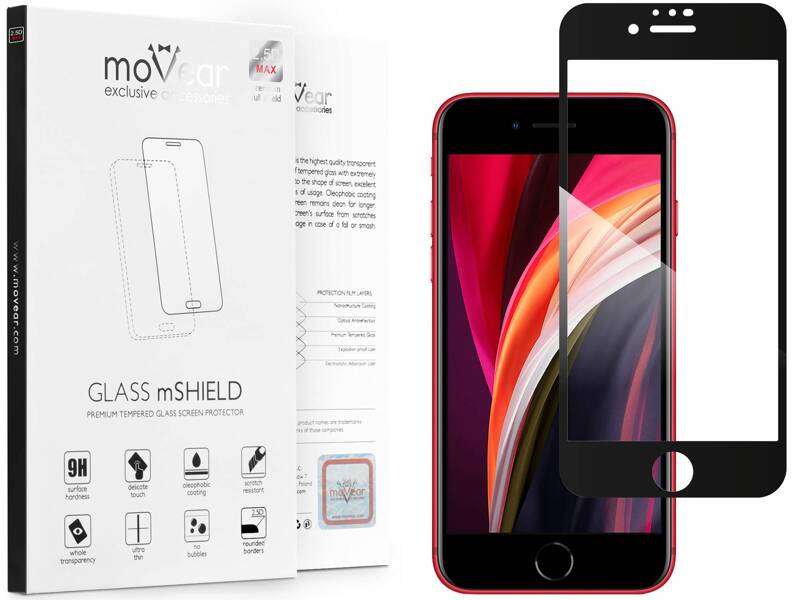 moVear GLASS mSHIELD 2.5D MAX für Apple iPhone 6 / 6s (4.7") (Handyhülle freundlich)