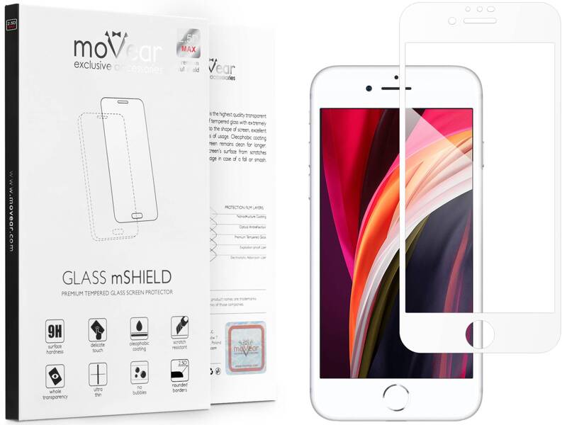 moVear GLASS mSHIELD 2.5D MAX für Apple iPhone 8 Plus / 7 Plus (5.5") (Handyhülle freundlich)